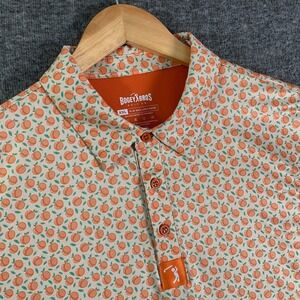 Bogey Bros Polo Shirt Men 2XL Golf Performance Peach Stretch Modern Fruit